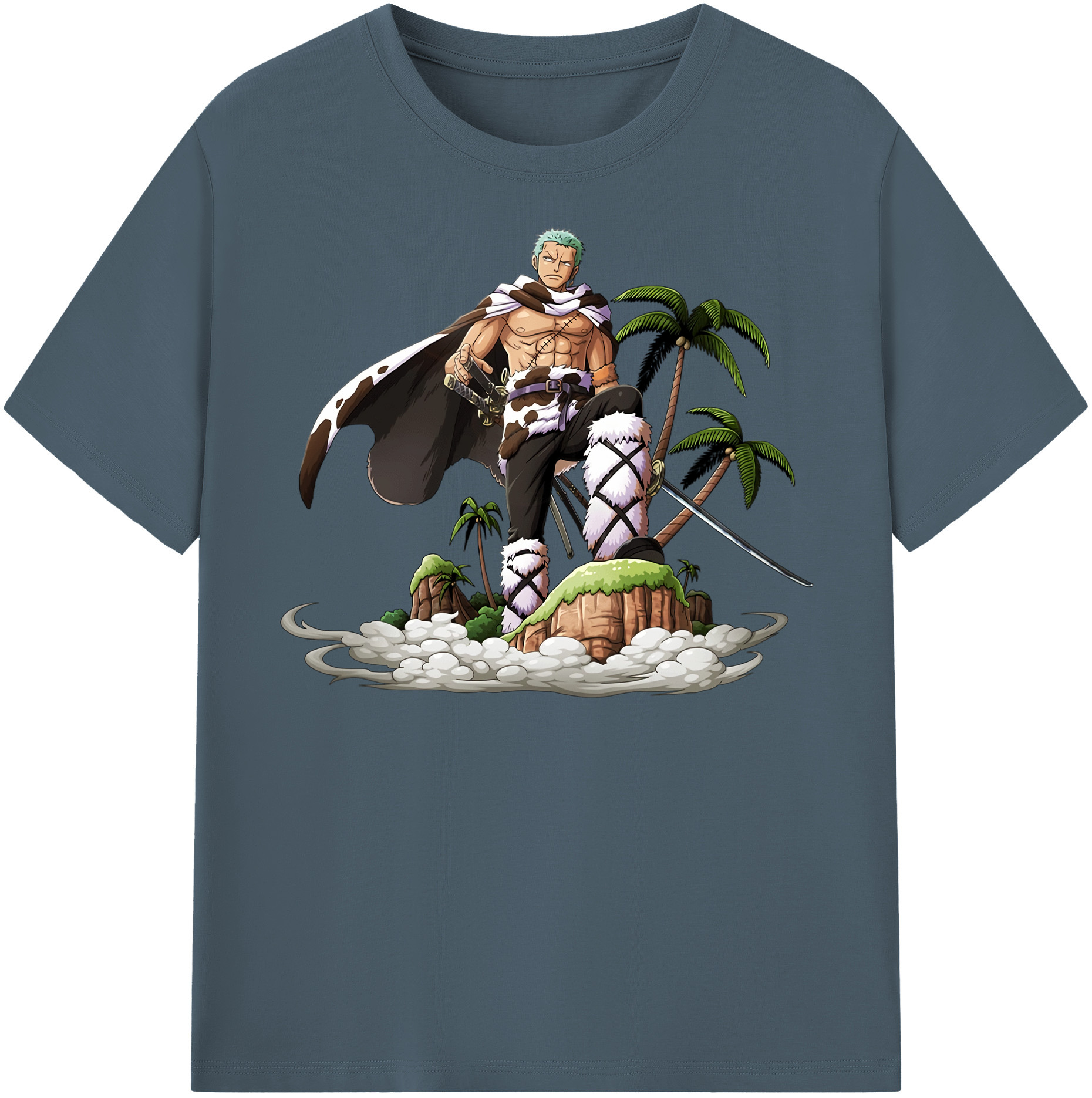 ワンピース ロロノア・ゾロ ONE PIECE Roronoa Zoro 綿100％半袖Tシャツ（フロントプリント）